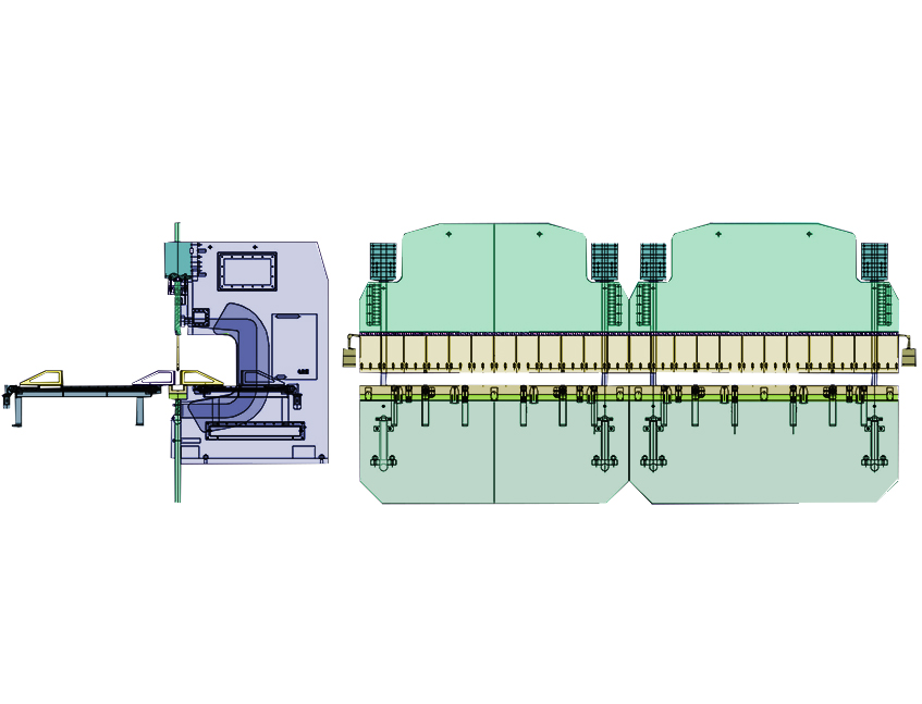 press brake in tandem